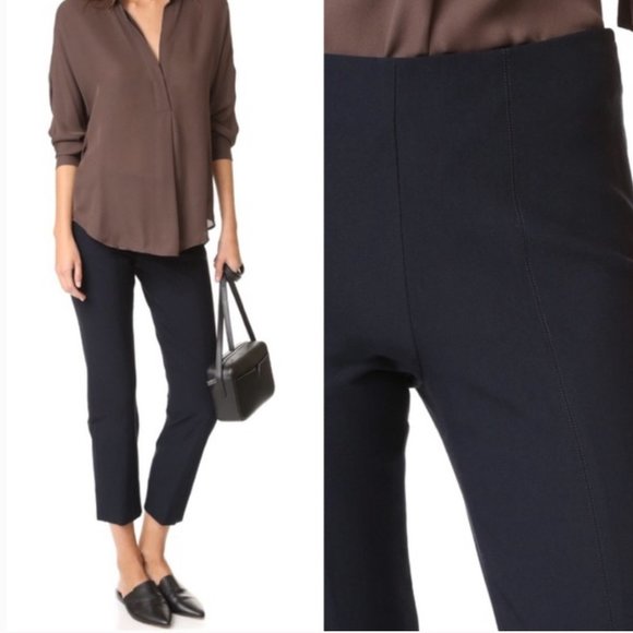 Vince Navy Stitch Front Seam Slim Legging Pants - Picture 2 of 15